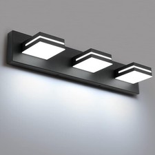 LED Modern Bathroom Vanity Light Fixtures 3-Light, 24-Inch , Matte Black Modern