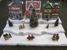 Christmas Village Display Platform X Large J44 For Lemax Dept 56 Dickens + More