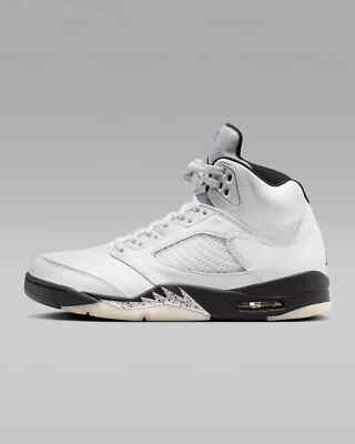 Size 9.5 - Air Jordan 5 Retro White Black for sale online | eBay