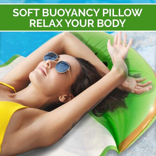 Hamaca de piscina IXIR - flotador inflable para adultos - lindo sillón con moño y nudo - Imagen 3 de 8