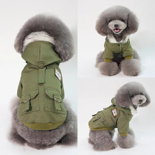 Winter Small Pet Dog Hoodie Down Jacket Puppy Warm Coat French Bulldog Clothes🎀 - Picture 3 of 19
