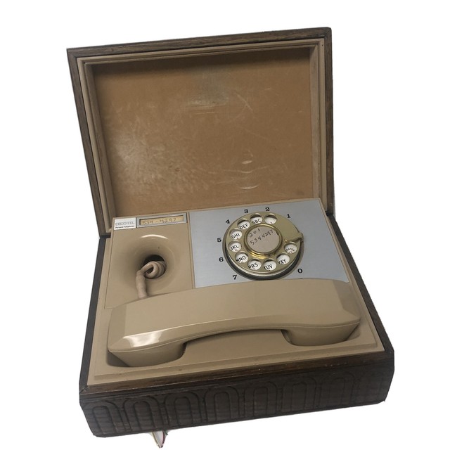 ROTARY VTG. DECOTEL PERSONAL TELEPHONE IN DECORATIVE WOOD BOX MODEL No