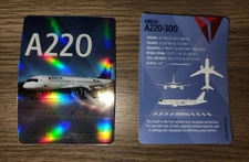Delta Air Lines Card Airbus A220 30 #56 Pilot Trading Card Collector Trading 747