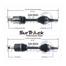 🔥Surtrak Pair of Front CV Axle Shafts for Chevrolet Impala Buick Allure🔥 