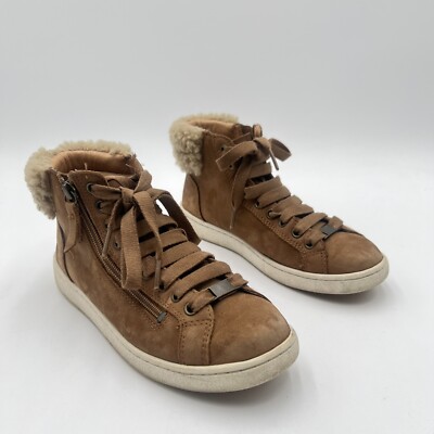 UGG Boots Women's Olive Chestnut Leather High Top Sneakers