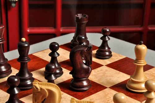 The Zagreb '59 Chess Set - Pieces Only - 3.875" King - Rosewood Stained - Picture 6 of 11