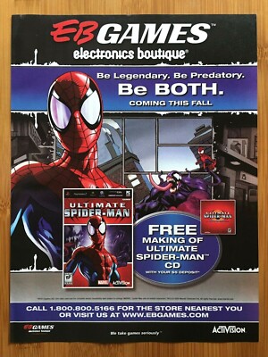 2005 Ultimate Spider-Man PS2 Xbox Gamecube Print Ad/Poster Official Art Venom