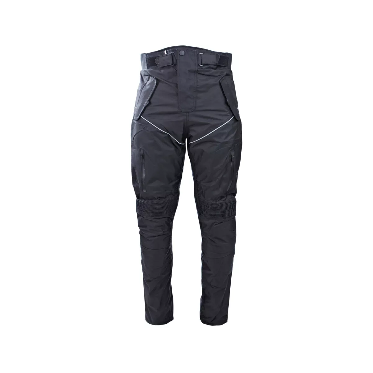 Men's Cordura Textile Black Waterproof Motorbike Motorcycle Over Trousers Pants