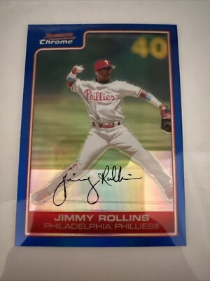 2006 Bowman Chrome #73 Jimmy Rollins Blue Refractor #121/150 Mint