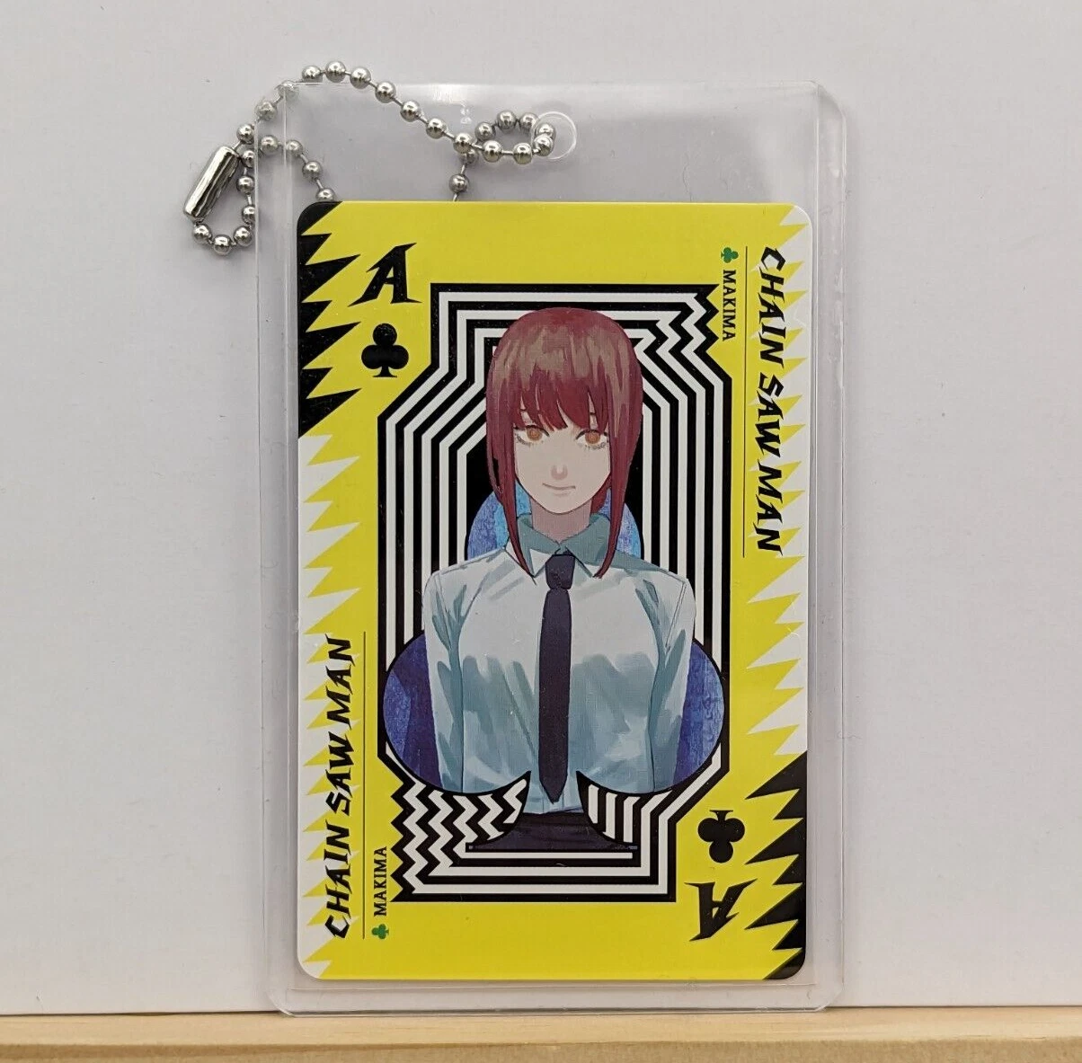 New Makima Chainsaw Man Foil stamped playing card Keychain