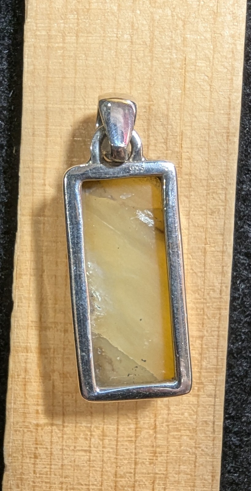 Rectangular Agate 925 Sterling Silver Pendant - image 12