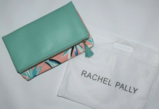 RACHEL PALLY Reversible Mint  Coral Fold Over Clutch Bag Purse Womens NWOT