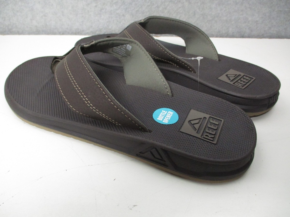 Reef Element TQT Sandals Brown Thong Flip Flop Bottle Opener Mens Sz 13M US/46EU Reef Element TQT Sandals Brown Thong Flip | Mercari main image 4