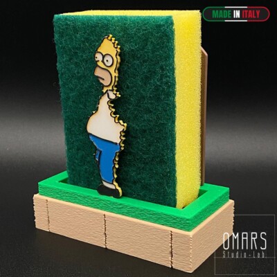 1x Schwammhalter Küche Homer Simpson Sponge Holder - The Simpsons Bush Meme Gift