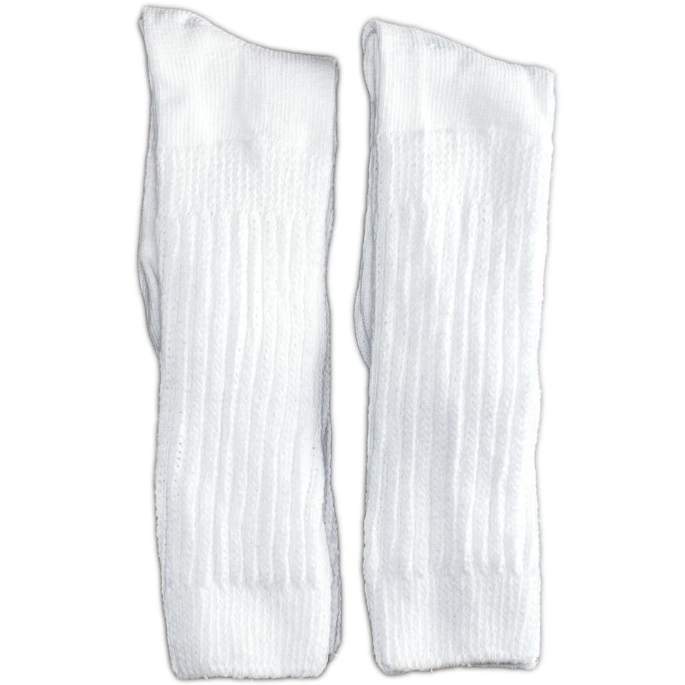 6 pares de calcetines holgados suaves blancos hasta la rodilla para mujer hechos en EE. UU. Foto 3 de 4