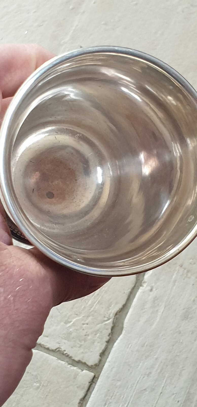 TIMBALE ARGENT MASSIF PIEDOUCHE 87 GRAMMES POINCON MINERVE ET D ORFEVRE