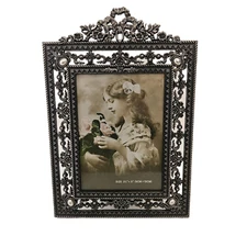 VTG Ornate Pewter Frame 8"x 5.5" (Photo Size 3.5" x 5")