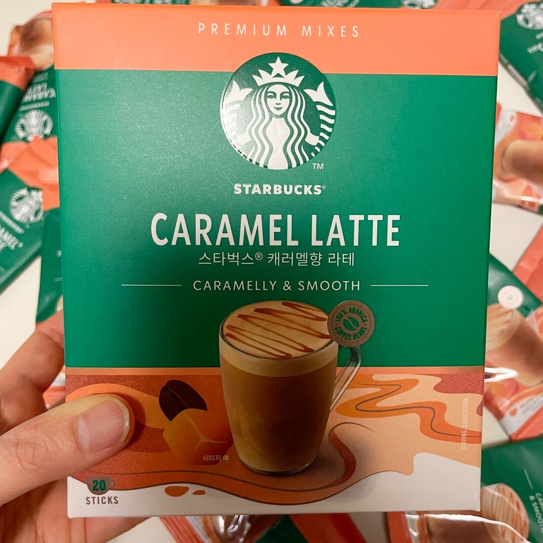 1 Box Starbucks Caramel Latte Premium Coffee 23gⅩ20 Packets 16oz