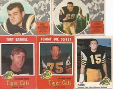 1950'S TO 2000'S CFL HAMILTON TIGER-CATS 20 CARD LOT COLLAROS WINFIELD LT44