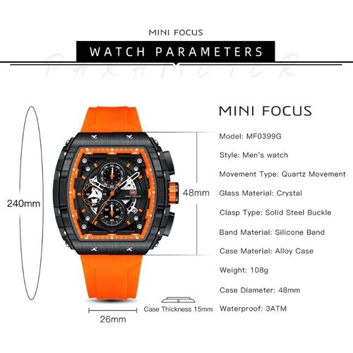 Herren Luxus Rechteckig Einfach Leuchtend Automatik Mechanische Mode Uhr Neu - Bild 5 von 22