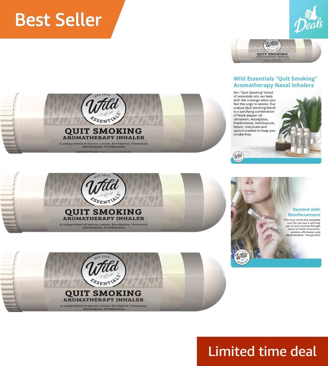 essential oils to help quit smoking cigarettes Powerful Therapeutic Quit Smoking Aromatherapy Nasal Inhalers