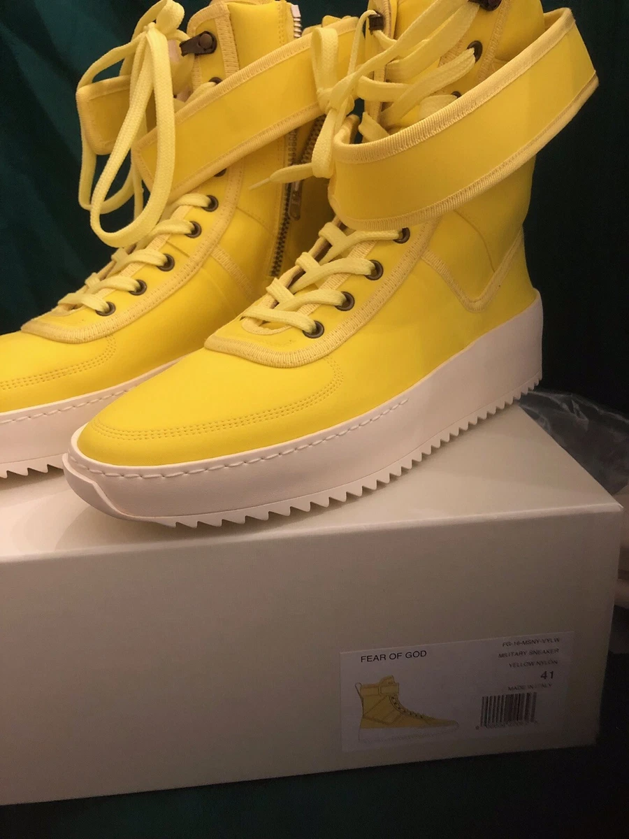 Fear of God Yellow Nylon Military Sneakers