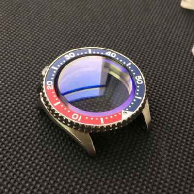 AR Blue Sapphire Double Dome Watch Glass Crystal fit SeikoSKX009 SKX007 011 175