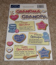 Karen Foster Design Cardstock Sticker Sheet  Grandparents...Grandma/Grandpa
