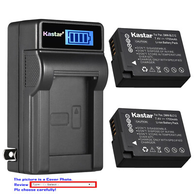 Kastar Battery LCD Wall Charger for Panasonic DMW-BLC12 Lumix DMC-FZ300 Camera