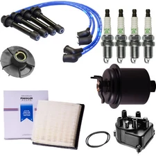 Complete Tune Up Kit Filters Cap Rotor Wires Plugs For Honda Civic 1996-2000 1.6