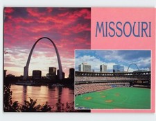 Postcard Gateway Arch & Busch Stadium, St. Louis, Missouri