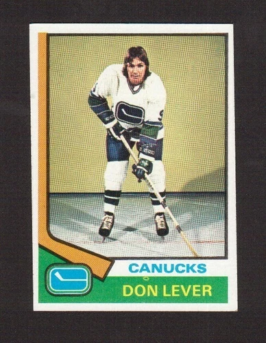 Don Lever Vancouver Canucks 1974-75 Topps Hockey Card #94 High Grade NM
