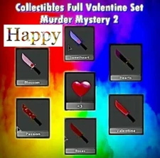 VALENTINE BUNDLE💕🤍FAST DELIVERY!💕🤍MURDER MYSTERY 2 MM2 ROBLOX KNIVES PET💕🤍