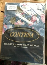 New 6 x frilled blue floral cushion covers 15 inch square polycotton