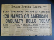 WWI Era Newspaper - Boston Evening Post - May 15 1918 - 4 pgs. 