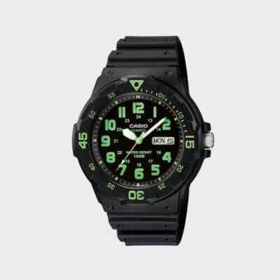 CASIO Herren Armbanduhr MRW-200H-3B | 100M Wasserdicht, Drehl?nette, Tag