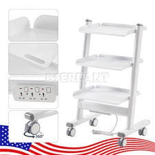 ETERFANT 3 Tiers Medical Tool Cart Dental Trolley Cart Mobile Instrument Cart