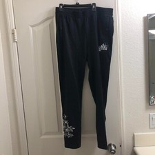 New Womens Size L Adidas NiNi GFX Snap Black Floral Track Pants GJ6556 Large