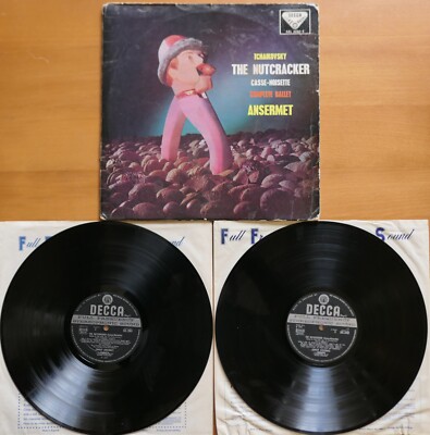 SXL 2092-3 ED2 Tchaikovsky Nutcracker Ansermet 2LP Decca WBg Gatefold 1E 1E