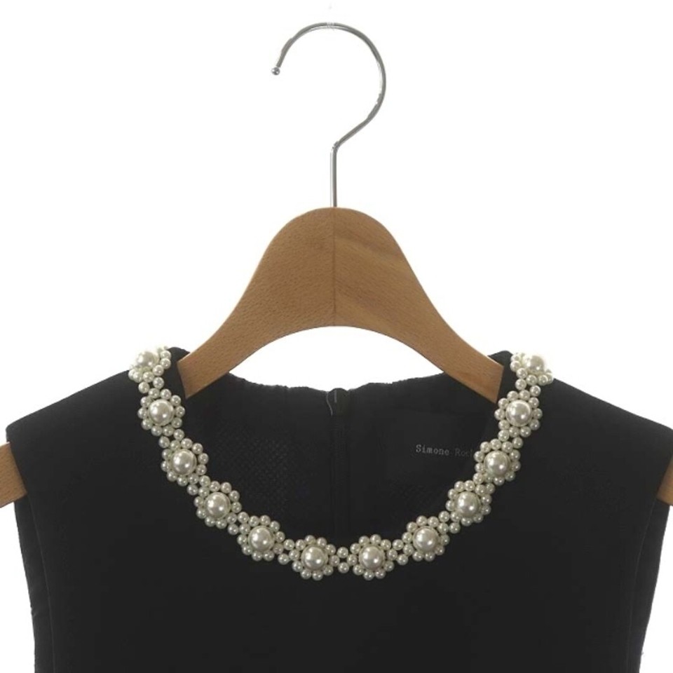 Simone Rocha Purse Bijou Embellished Sleeveless Blouse Pullover UK4