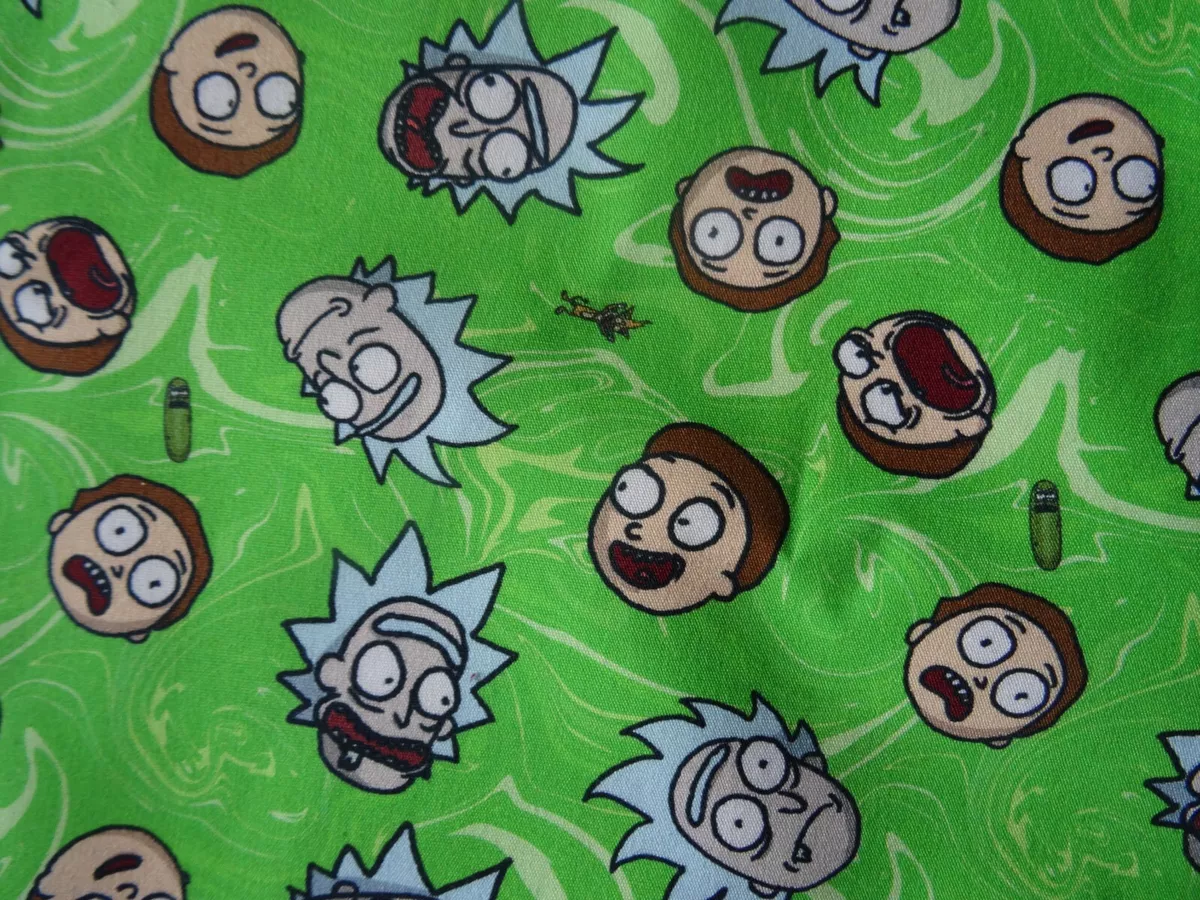 rick and morty fabric 100% Cotton 55 inch width by the half yard