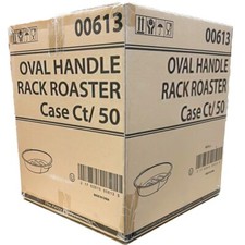 Wholesale Heavy Duty Aluminum Foil Oval Rack Roaster with Handle 50 CT Case
