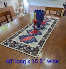 Handmade Patriotic Quilted Table Runner, 250 Year anniversary USA