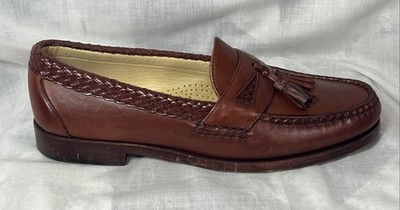 Allen Edmonds Maxfield Tassel Loafers Chilli Brown Weave Trim 11 D Made USA