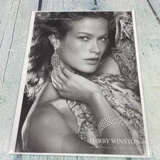 2003 Sexy Lady Harry Winston Jewelry Vtg Print Ad/Poster Promo Art Magazine Page