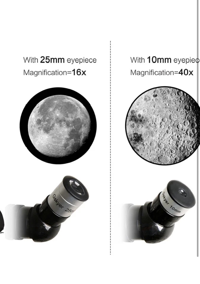 Gskyer AZ70400 400mm Astronomical Refracting Telescope 70mm Aperture AZ Mount - Image 3 of 4