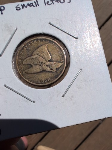 1858 Flying Eagle Cent Small Letters VF 15-25