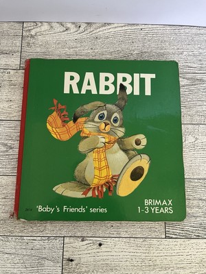 Vintage Rabbit Baby Board Book Baby's Friends Series Brimax 1-3 years 1983