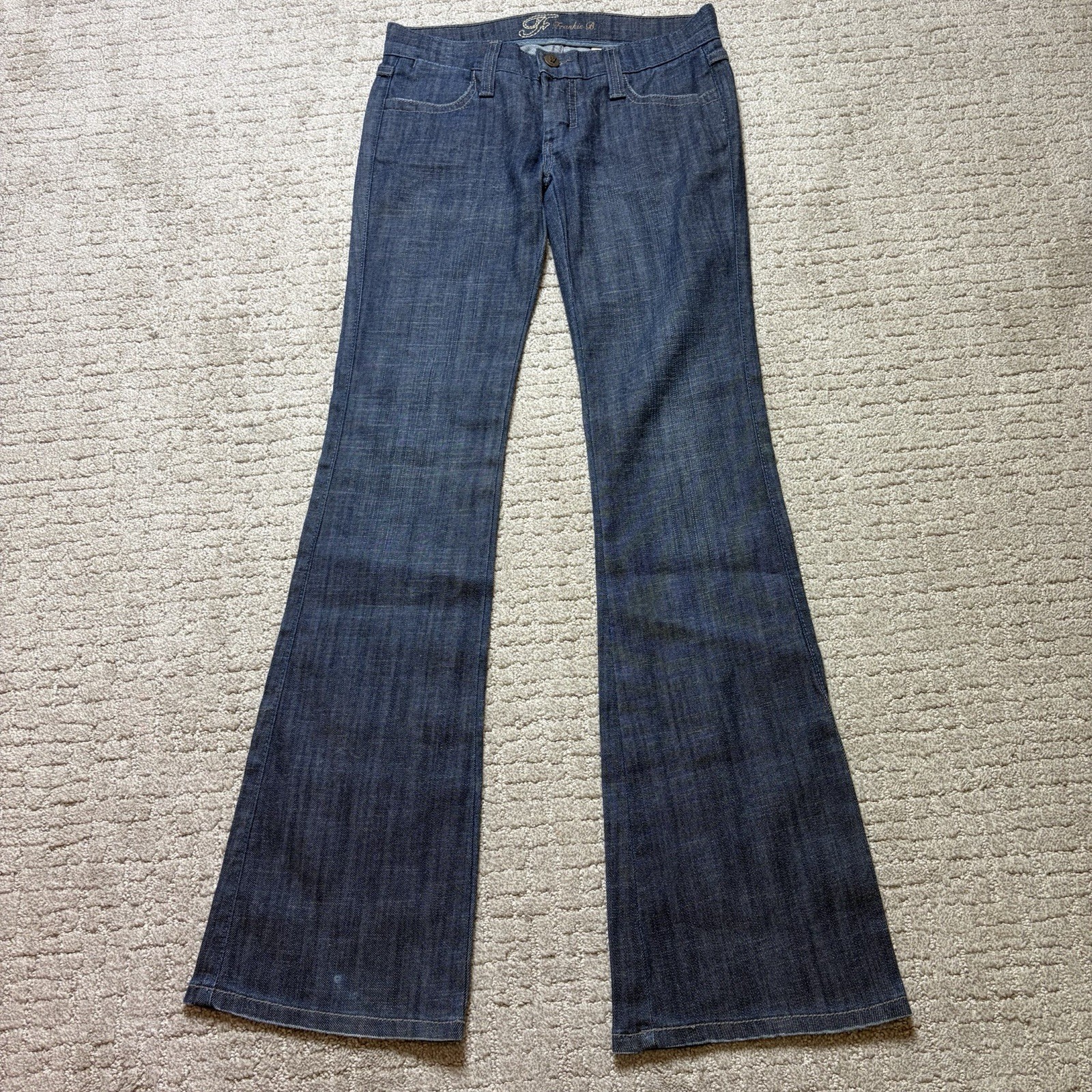 Frankie B Y2K Women’s Ultra Low Rise Dark Wash  Jeans Size 4 Bootcut Flare