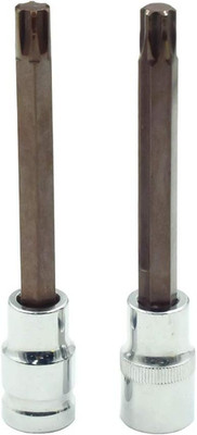 2Pcs T52 Torx Socket S2 Steel 125Mm Length,1/2'' Drive